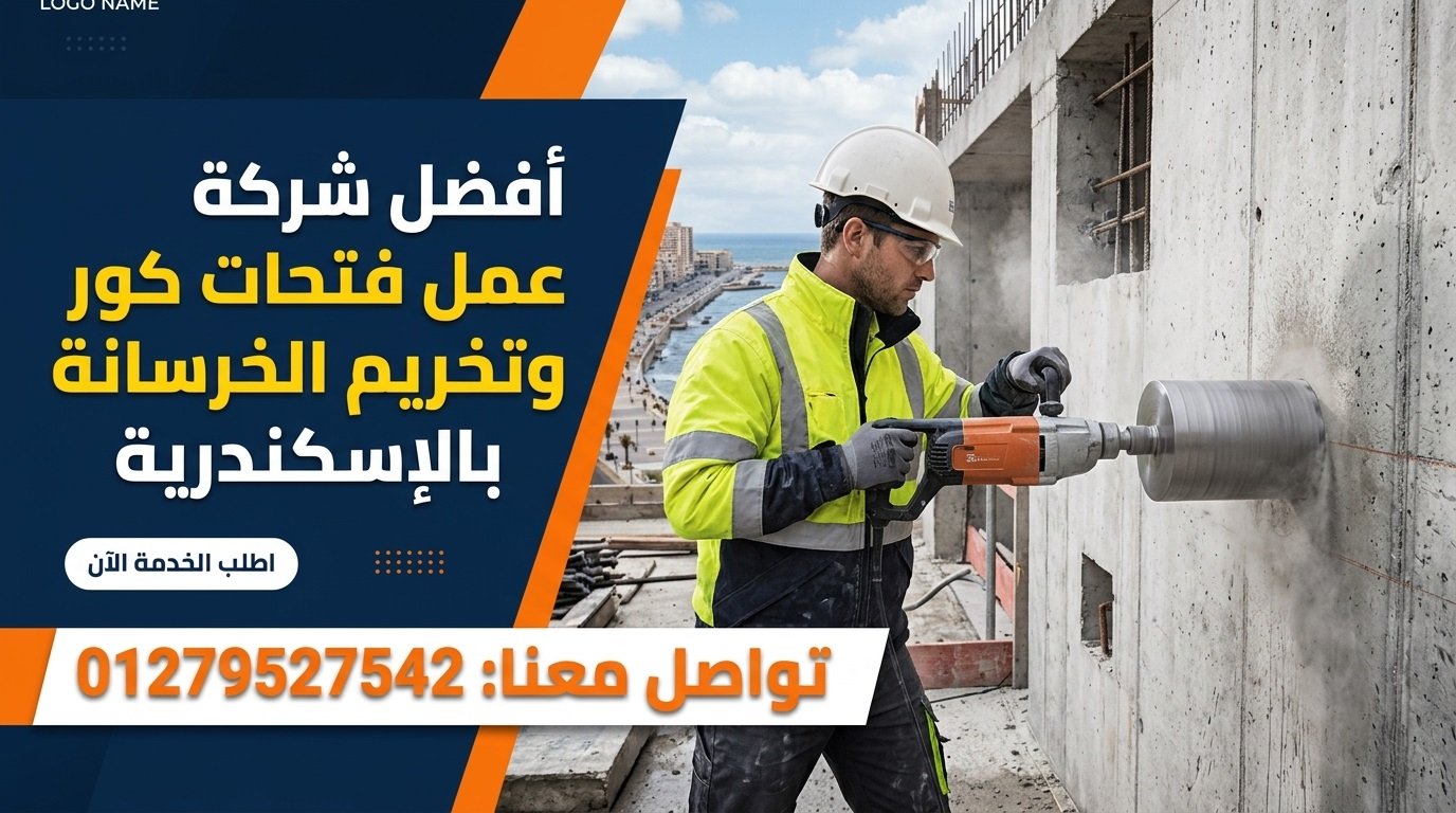 عمل فتحات كور وتخريم الخرسانة بالإسكندرية